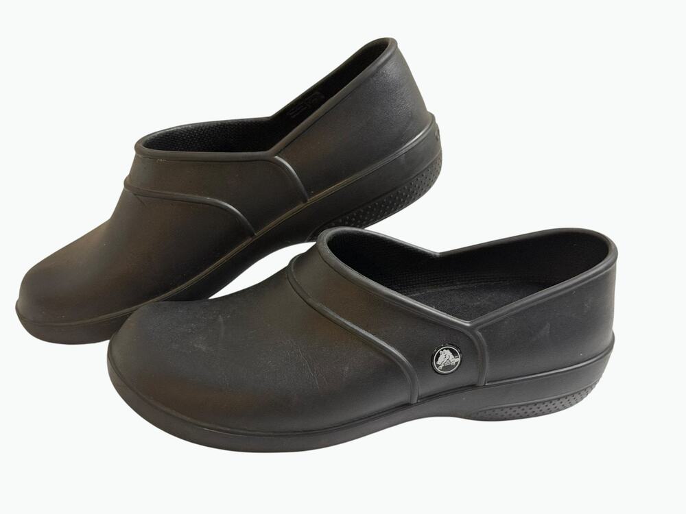 Crocs Neria Croslite Work Clog, 11773, Black, Slip Resistant, Women's Size 10